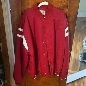 Russell 90s Athletic Red and White Bomber Jacket